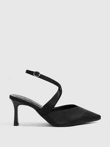 CUCCOO SZL Sepatu Wanita Modis dengan Hak Stiletto Lancip, Cocok untuk Beraktivitas Sehari-hari, Kencan, Pesta, dan Acara Lainnya. - Hitam 17 - View 2