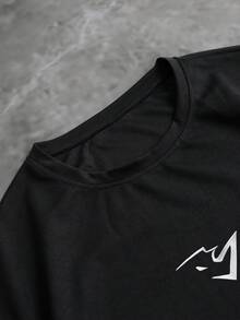 Sport MetroGents Men's Short Sleeve Sports T-Shirt With Round Neck And Weight Bar Graphic, Loose Fit And Breathable - 10 - 查看 4