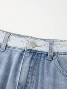 GlowEve Shorts vaqueros casuales de mujer con dobladillo deshilachado y bolsillos - Azul - Ver 6