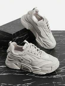 Vate 女士时尚运动鞋，透气轻便，休闲舒适，适合日常穿着。 - 灰色 - 查看 6