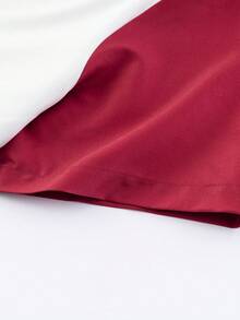 EGENSIO 男士休闲花卉刺绣撞色短袖衬衫，适合夏季度假和日常通勤 - 紅木色 - 查看 6