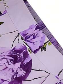 Rometta 大码女式彩色渐变印花褶皱A字休闲半身裙 - 彩色 - 查看 4