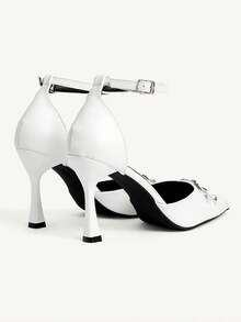 CUCCOO CHICEST 9cm High Heel Women's Pumps, European And American Fashion Spring Shoes Wedding Shoes Bride Shoes - White - View 4