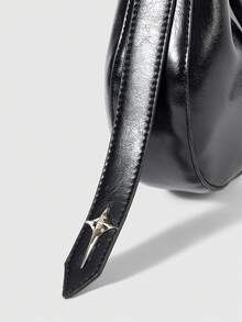 ROMWE Grunge Punk 女士单肩包 - 黑色 - 查看 5