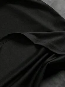 RISE LYT Áo thun thể thao nam tay ngắn cổ tròn in họa tiết tối giản - màu đen - Xem 5