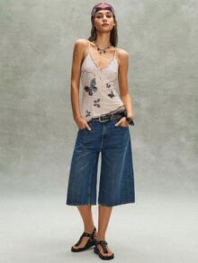 Bohemela Women's Sequin Butterfly Sexy Fashion Camisole - Apricot - View 6