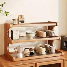 The Kitchen Storage Rack Adopts A New Chinese Style Multifunctional Design, Integrating High-End Dining Table Storage Rack, Tea Cup Rack, And Living Room Storage And Organizing Rack Functions. Suitable For Office, Living Room, Bedroom And Other Spaces, It Can Also Be Used As A Decorative Gift For Friends And Family, With Dual Purposes Of Room Decoration And Dining Table Decoration. - Multicolor - View 4