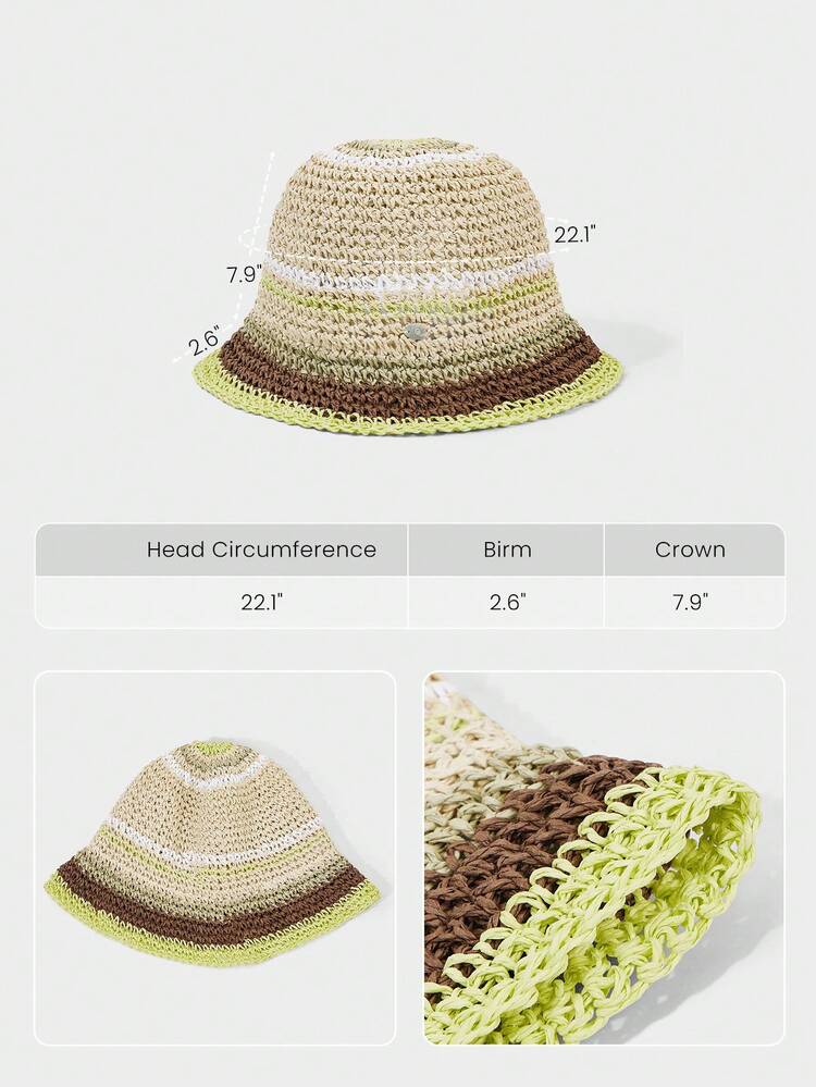 Papyrus Woven Sunny Vibes Lightweight Breathable Sun Hat Daily Casual Outdoors Holiday Vacation Beach Wear