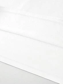 GlowEve CURVE 大码休闲通勤优雅舒适直筒短袖蝴蝶印花连衣裙，春夏款 - 白色 - 查看 4