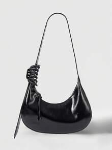 ROMWE Grunge Punk 女士单肩包 - 黑色 - 查看 6