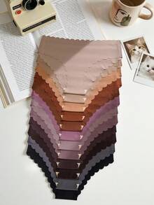 Lowkey Lull 12 件/包 舒适无缝罗纹针织大码三角裤 - 彩色 - 查看 1