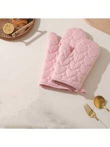 Bộ găng tay và miếng lót nồi có hình dạng đặc biệt, dày dặn và chịu nhiệt tốt, bộ dụng cụ nhà bếp. - Nhiều màu - Xem 5