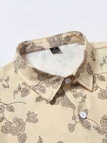Manfinity RSRT Camicia casual a maniche corte con stampa floreale monopetto da uomo - Multicolore - Visualizzare 4