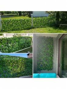 2 pièces Écran de clôture décoratif en plastique durable résistant aux intempéries avec lierre artificiel et orchidées violettes et blanches. Convient pour le jardin, le patio, les mariages, la Fête des Mères et la décoration de juin. Améliore l'esthétique du jardin. Panneaux faciles à installer, clôture de jardin décorative - Multicolore - Voir 2