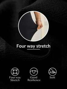 EMERY ROSE Plus Solid Skinny Ankle Pants Women Spring Summer Pant - Black - View 5