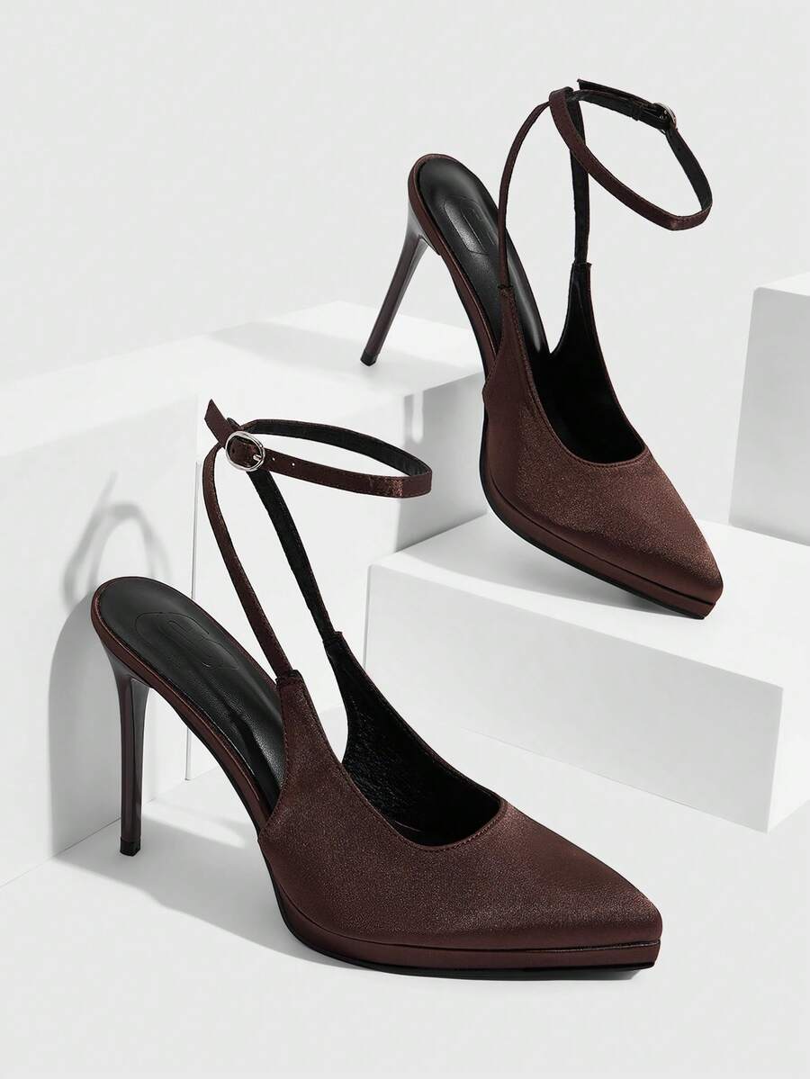 CUCCOO SZL Women Shoes Fashion Pointed Stiletto Shoes Are Suitable For Commuting, Dating, Parties And Other Occasions - Brown 61 - View 1