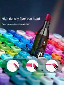 Dual-Head Colored Marker Set Sketch Markers 168 Colors Long-Lasting Fade-Resistant Suitable For Art, Drawing, Calligraphy, Journaling, Planners, Comic Design, Home, Studio, Office, Creative Tools, Art Supplies, Creative Painting Set - Sets - View 8