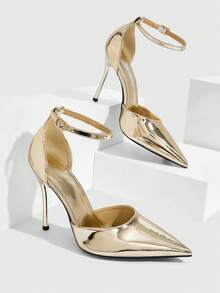 CUCCOO SZL Giày cao gót nữ - Màu vàng nhạt - Xem 1