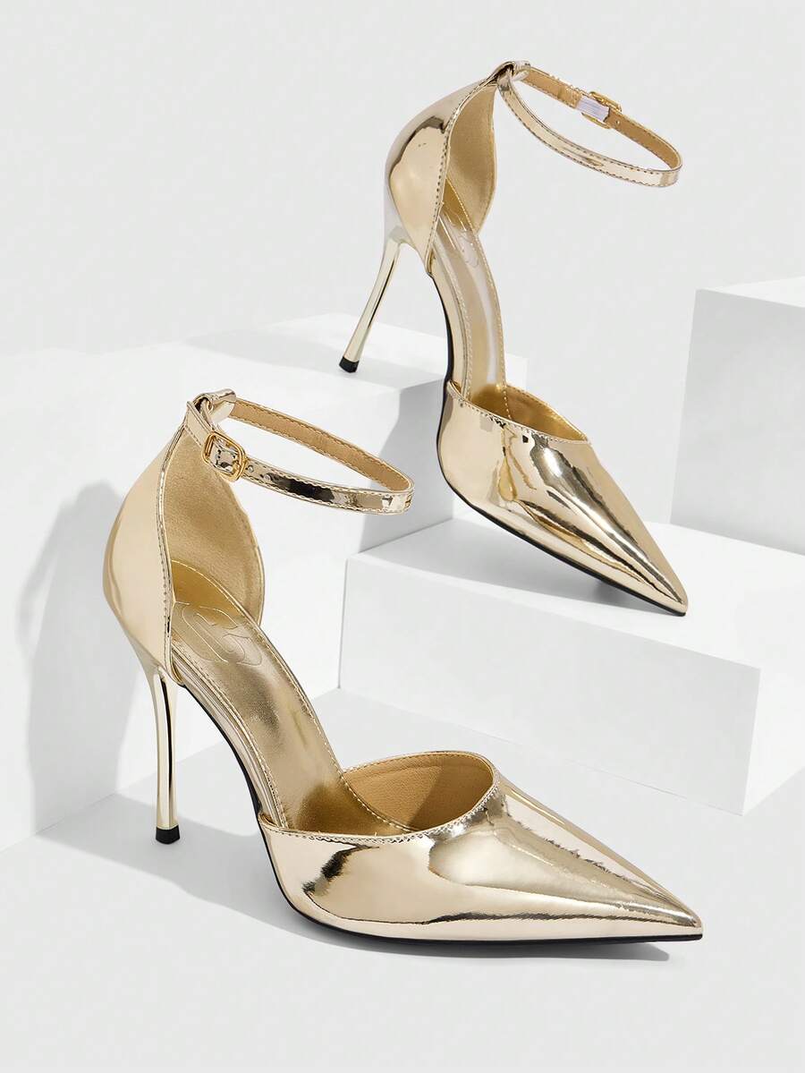 CUCCOO SZL Giày cao gót nữ - Màu vàng nhạt - Xem 1