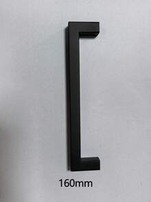 1 tay nắm tủ màu đen, tay nắm vuông mờ bằng thép không gỉ dùng cho nhà bếp, phụ kiện nội thất, tay nắm cửa tủ, tay nắm ngăn kéo tủ quần áo, tay nắm tủ. - màu đen - Xem 20