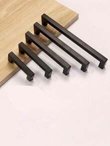 1 tay nắm tủ màu đen, tay nắm vuông mờ bằng thép không gỉ dùng cho nhà bếp, phụ kiện nội thất, tay nắm cửa tủ, tay nắm ngăn kéo tủ quần áo, tay nắm tủ. - màu đen - Xem 15