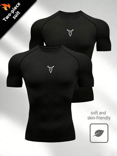 Manfinity Sport Corelite Men's Slim Fit Crew Neck Short Sleeve Athletic T-Shirt