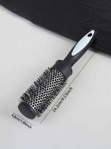 3pcs Black And White Roller Comb - Dense Tooth Comb Pointed Tail Comb Hair Clip, Used For Easy And Smooth Curly And Straight Hair Styling - Plastic Bristle Normal Hairstyle Roller Comb, With ABS Plastic Handle, Portable Professional Styling Tool - Multicolor - View 7