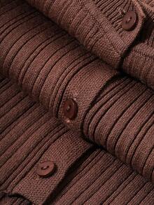DAZY Women's Sleeveless Ribbed Knit Casual Top Summer - Coffee Brown - View 9