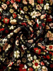 Ellevyn Round Neck Sleeveless Pleated A-Line Dress, Elegant Retro Dress For Daily Wear - Multicolor - View 3