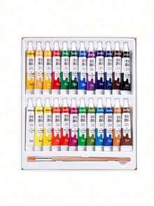 SHEIN 12/18/24/36 色鲜艳色彩 5ml 管水彩管，超值水彩颜料，适合成人艺术家和初学者的艺术用品，返校用品，学校用品 - 彩色 - 查看 15