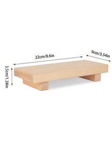 Wooden Base Riser, Cosmetic Storage Rack, Farmhouse-Style Soap Dish For Bathroom, Kitchen Countertop Decoration For Cosmetics, Bottles, Plants, Jewelry, Candles, And Guest Display. Bathroom Accessories - Multicolor - View 8
