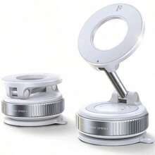 2026 New Adjustable & Foldable Large Suction Cup Magnetic Car Phone Holder, N52 Strong Magnet, 360° Rotation, Dashboard Vacuum Suction Cup Installation, Suitable For Bathroom Tiles, Glass Surfaces, ABS Material, Round, Fashionable Design | Father's Day/Valentine's Day (Note: Only Supports Installation On Smooth Surfaces) - Multicolor - View 11