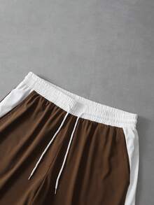 PAVTROS Men's Letter Print T-Shirt And Shorts Set - White - View 6