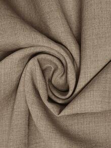 SHEIN Clasi 杏色休闲圆领短袖修身中长连衣裙，适合夏季度假、休闲和日常通勤 - 駝色 - 查看 7