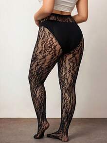 Slaydiva 多功能蕾丝紧身裤，适合作为音乐节的内衬穿着 - 黑色 - 查看 2