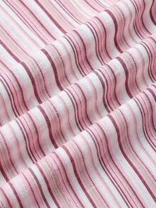 Girlism 少女格子日常穿着抓绒足球/运动裤 黑白运动阔腿裤 - 粉色 - 查看 4