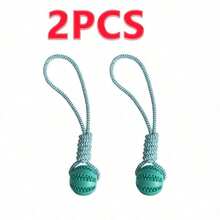 1pc Dog Braided Rope Knot Toys Ball With Handle, Chew Durable Toy Ball For Chew Training Pull Throw Toy Tug Of War Toy Dogs Fetch Toy - Multicolor - View 10