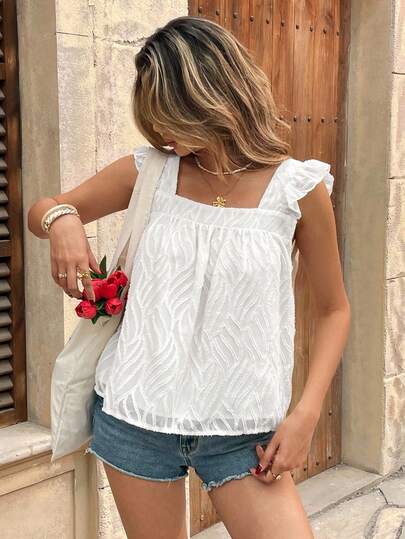 Serisse Women's Vacation Casual Solid Color Cutout Blouse