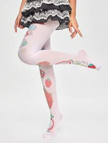 ROMWE Anime 1双白色Y2K朋克风千禧摇滚音符印花时尚简约女式连体衣，适合大学、购物、通勤等场合。 - 紅藍色 - 查看 2