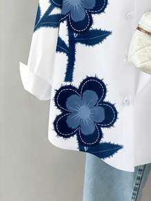 Resyla Camicia da donna con stampa floreale, estiva - Multicolore - Visualizzare 4