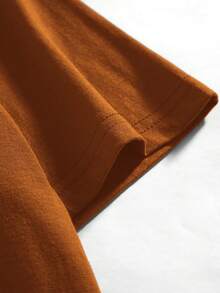 Manfinity EMRG Letter Print Casual T-Shirt For Men - Orange - View 4