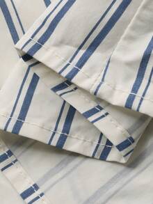 DAZY 女士休闲条纹衬衫，夏季 - 杏色 - 查看 10