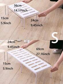 1PC Under Sink Organizer For Kitchen, Bathroom Storage Rack, Countertop Shelf For Oven, Microwave, Kitchen Organization - White - View 7