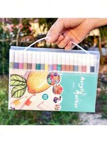 Acrylic Paint Marker Pens Set - 12/24/36/48/60/80 Colors, Water-Resistant, Ideal For Art & Craft, DIY Projects, Professional Artists, Students, Office & School Supplies - Age 14+ - Multicolor - View 1