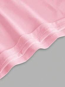 SHEIN EZwear 3件套休闲简约蝴蝶结樱桃印花紧身短款圆领短袖T恤，粉色/杏色/黑色，适合夏季 - 彩色 - 查看 8