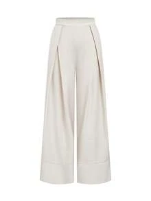 GlowEve Pantalones rectos minimalistas y versátiles para mujer, adecuados para el transporte - Caqui - Ver 4