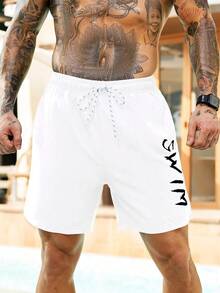 Zalmeno Men's Casual 2-In-1 Drawstring Beach Shorts - Multicolor - View 3