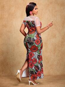 Brilight Women's Elegant And Sexy Summer Dresses: Suitable For Parties, Daily Activities, Vacations, Travel, Casual Wear, Festive Occasions, Dates, And Other Events. Netted Lace-Trimmed Dresses. - Brown - View 2