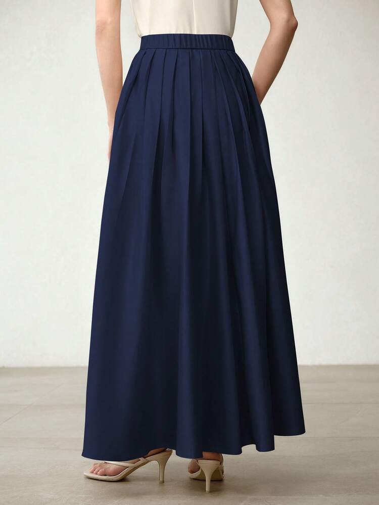 WOMEN'S ELEGANT HIGH WAIST PLEATED SKIRT, WEDDING