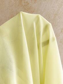 Soleia Women's Chiffon Elegant Cream Yellow Spaghetti Strap Mini Dress, Women's Date Dress, Women's Night Out Dress, Women's Summer Dress, Women's Honeymoon Set, Women's Wedding Guest Dress, Island Vacation Set, Women's Wedding Guest Dress, Women's Sundress, Women's Elegant Party Dress, Women's Birthday Dress - Light Yellow - View 5